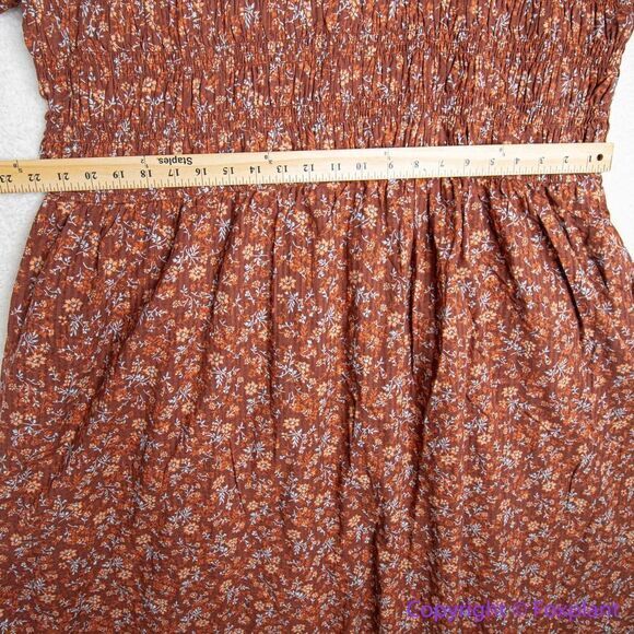 NEW Madewell Plus Harper Puff Sleeve Scoop Neck Lucie Midi Dress, 24W - Picture 8 of 16